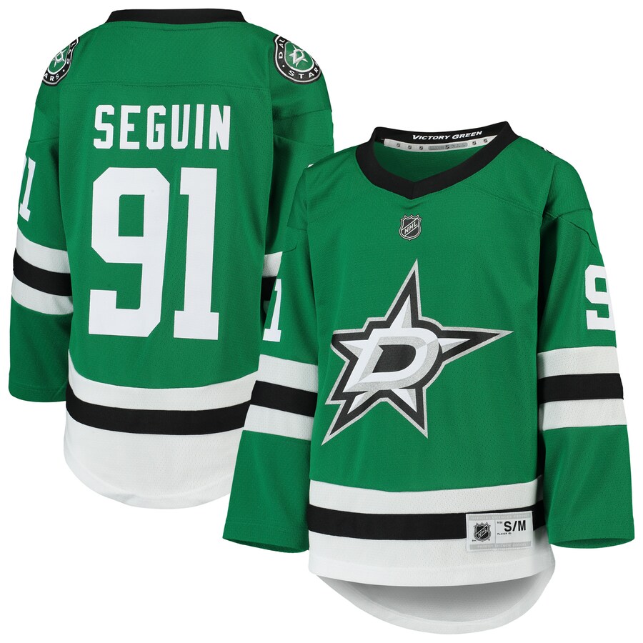 Youth Dallas Stars Tyler Seguin Kelly Green Home Replica Player Jersey - SUjersey01