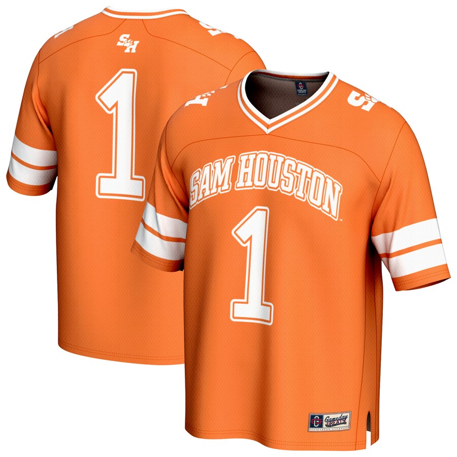 GameDay Greats #1 Orange Sam Houston State Bearkats Lightweight Collegiate Football Fashion Jersey - SUjersey01