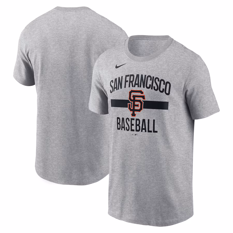Men's San Francisco Giants Nike Heather Gray Arched T-Shirt - SUjersey01