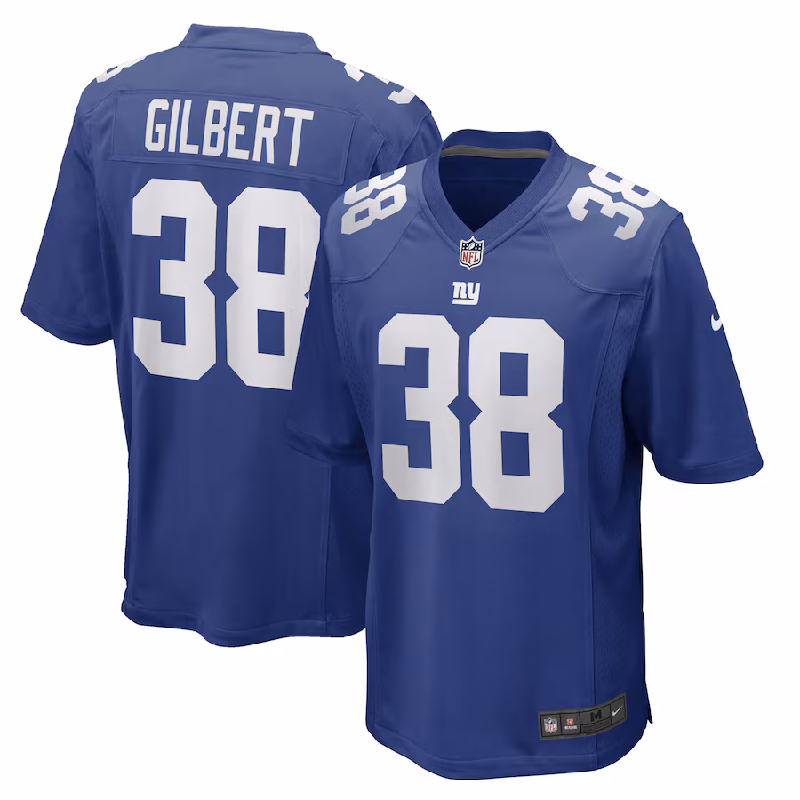 Men's New York Giants Zyon Gilbert Nike Royal Game Player Jersey - SUjersey01