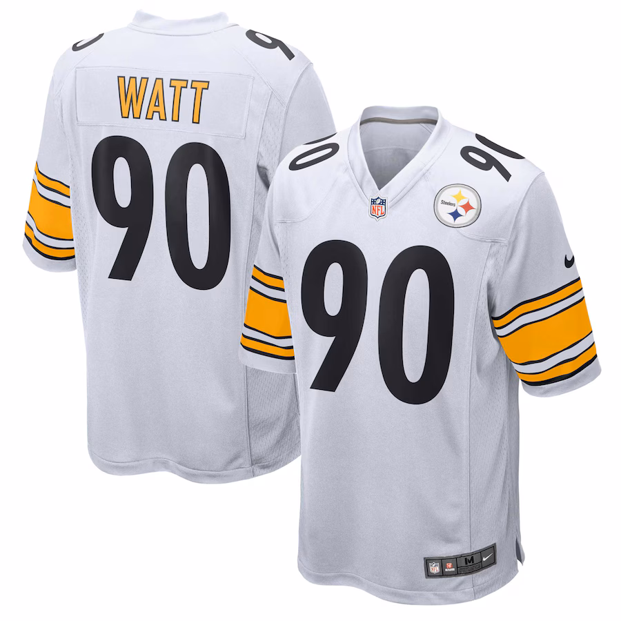 Men's Pittsburgh Steelers T.J. Watt Nike White Game Jersey - SUjersey01
