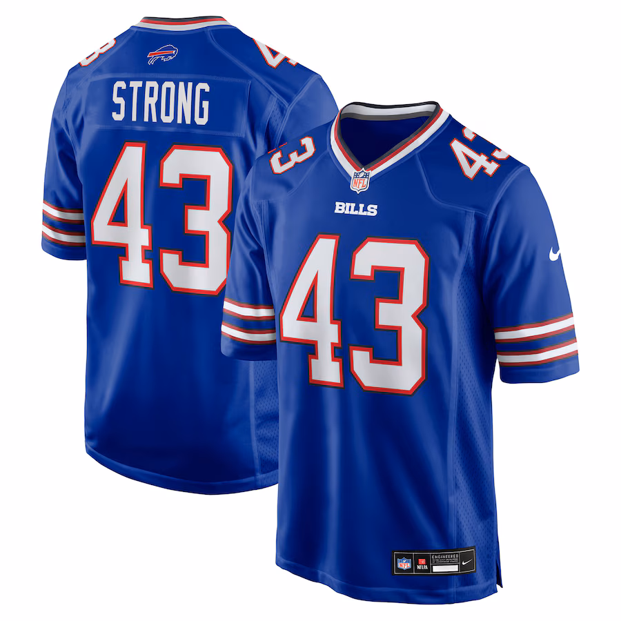 Men's Buffalo Bills Dorian Strong Nike Royal Team Game Jersey - SUjersey01