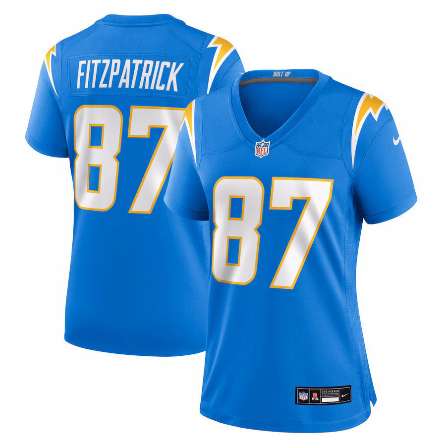Women's Los Angeles Chargers Dez Fitzpatrick Nike Powder Blue Team Game Jersey - SUjersey01
