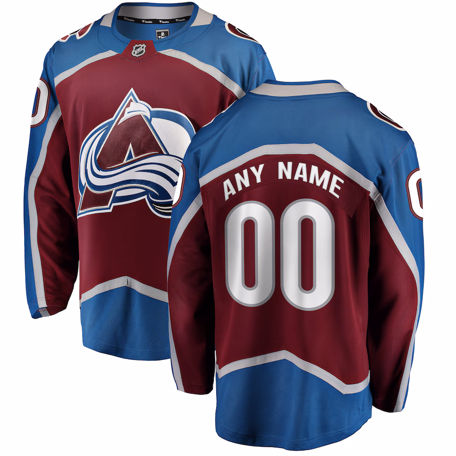Men's Colorado Avalanche Fanatics Maroon Home Breakaway Custom Jersey - SUjersey01