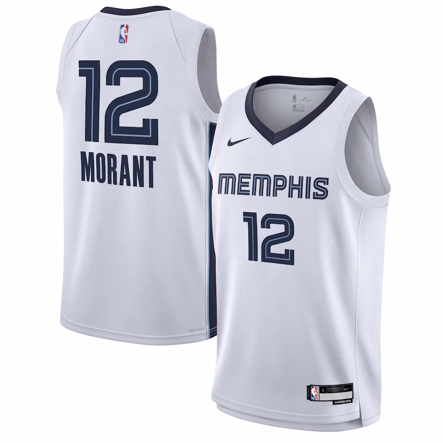 Youth Memphis Grizzlies Ja Morant Nike White Swingman Jersey - Association Edition - SUjersey01