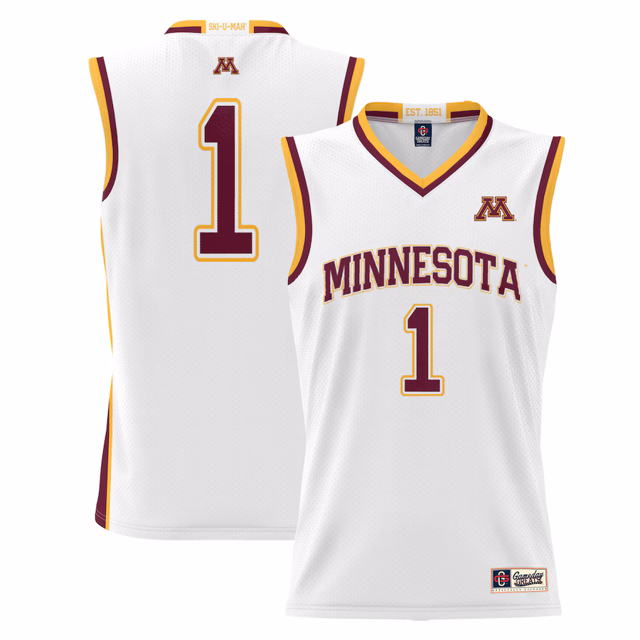 #1  Minnesota Golden Gophers GameDay Greats  Lightweight Basketball Jersey - White - SUjersey01
