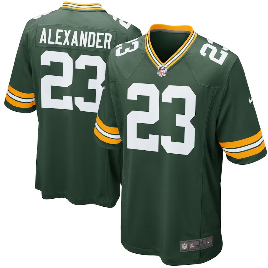 Men's Green Bay Packers Jaire Alexander Nike Green Game Player Jersey - SUjersey01
