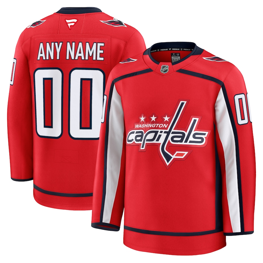 Men's Washington Capitals Fanatics Red Home Premium Custom Jersey - SUjersey01