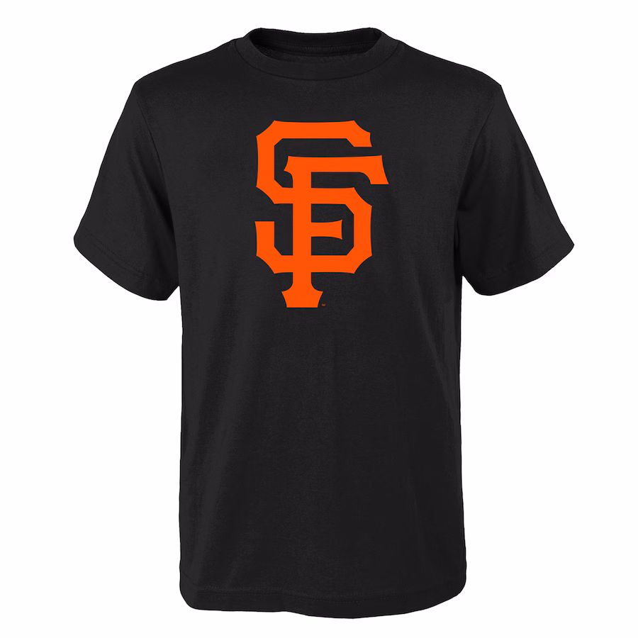 Youth San Francisco Giants Black Logo Primary Team T-Shirt - SUjersey01
