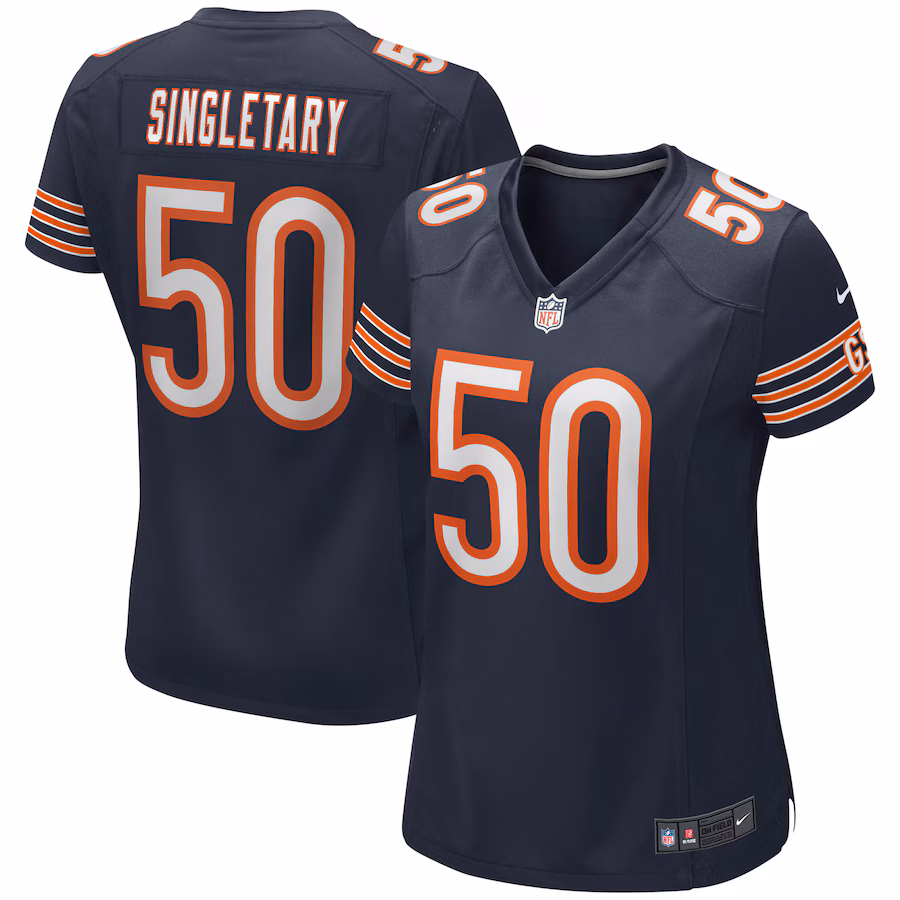 Women's Chicago Bears Mike Singletary Nike Navy Game Retired Player Jersey - SUjersey01