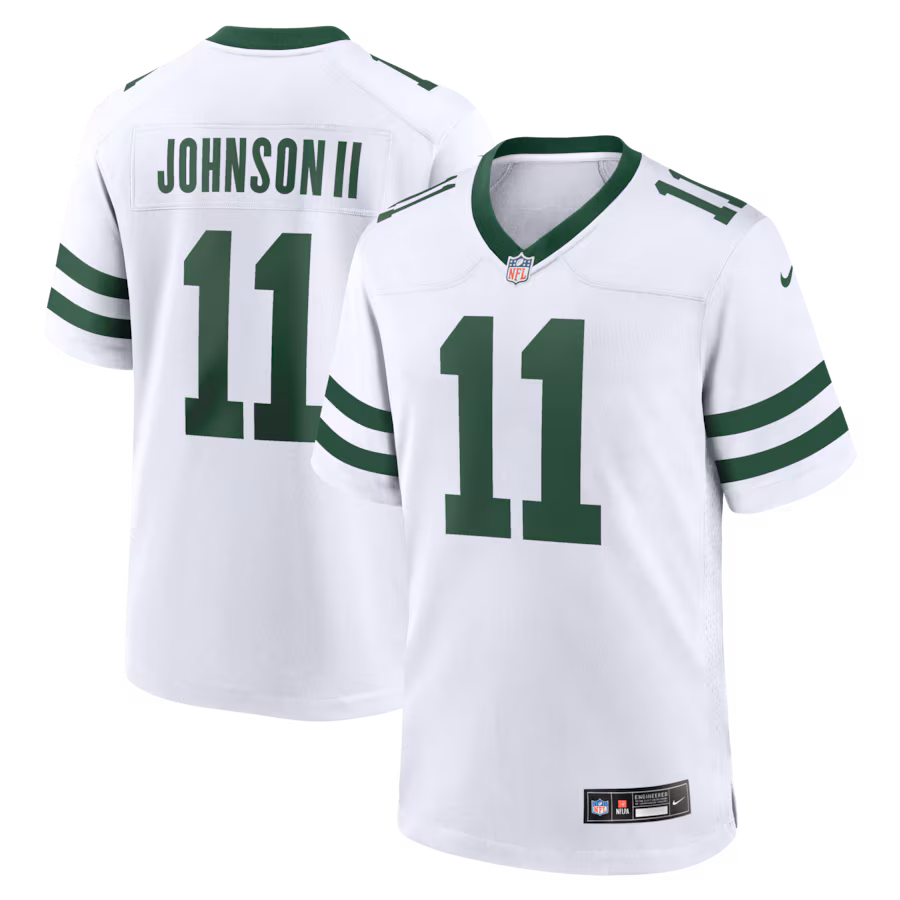 Men's New York Jets Jermaine Johnson II Nike Spotlight White Alternate Game Jersey - SUjersey01