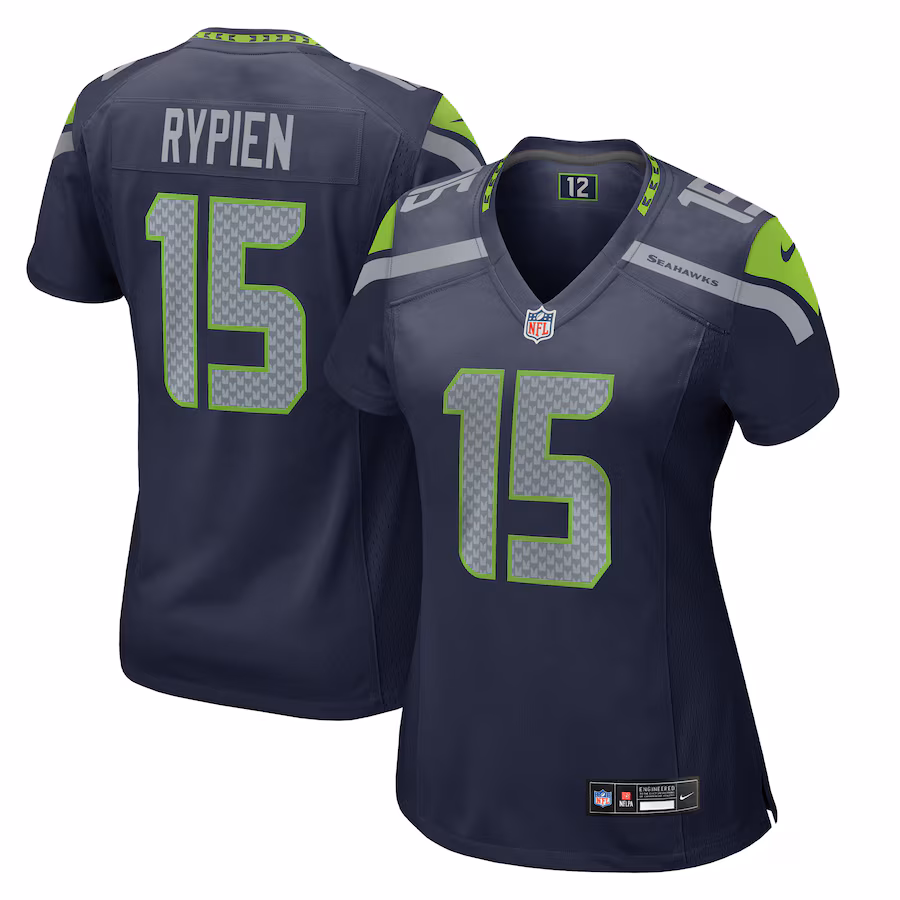 Women's Seattle Seahawks Brett Rypien Nike College Navy Team Game Jersey - SUjersey01