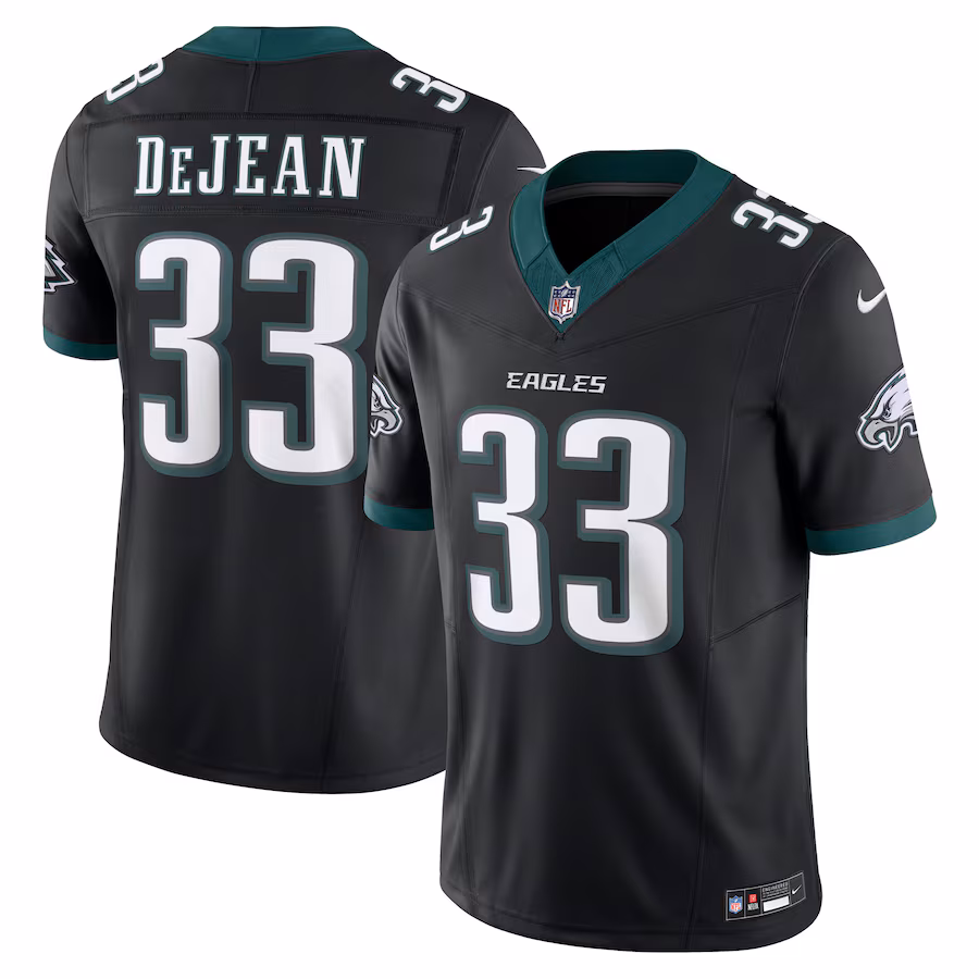 Men's Philadelphia Eagles Cooper DeJean Nike Black Alternate Vapor F.U.S.E. Limited Jersey - SUjersey01