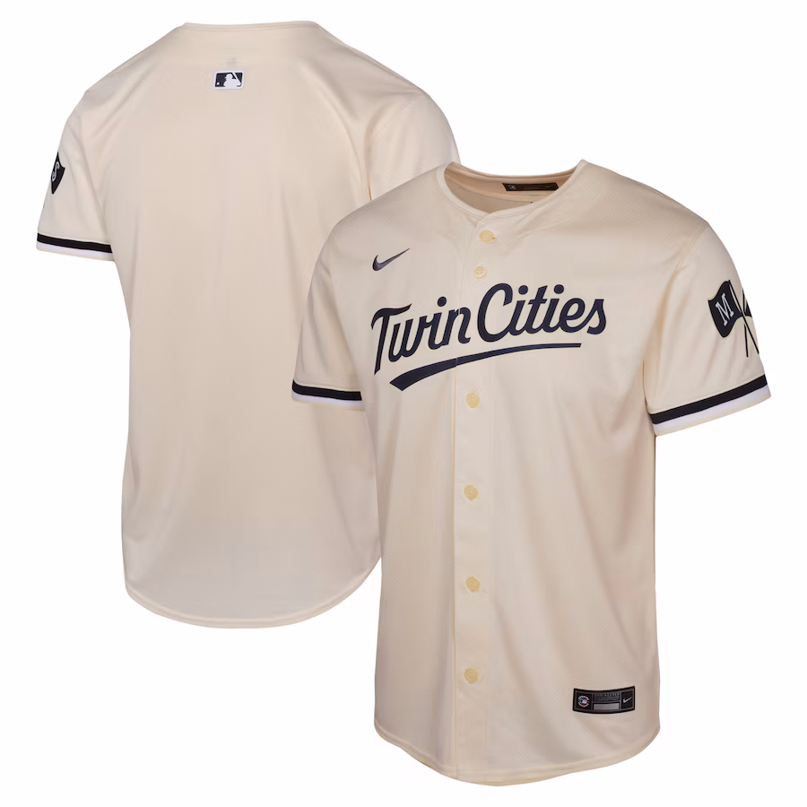 Youth Minnesota Twins Nike Cream Alternate Limited Jersey - SUjersey01