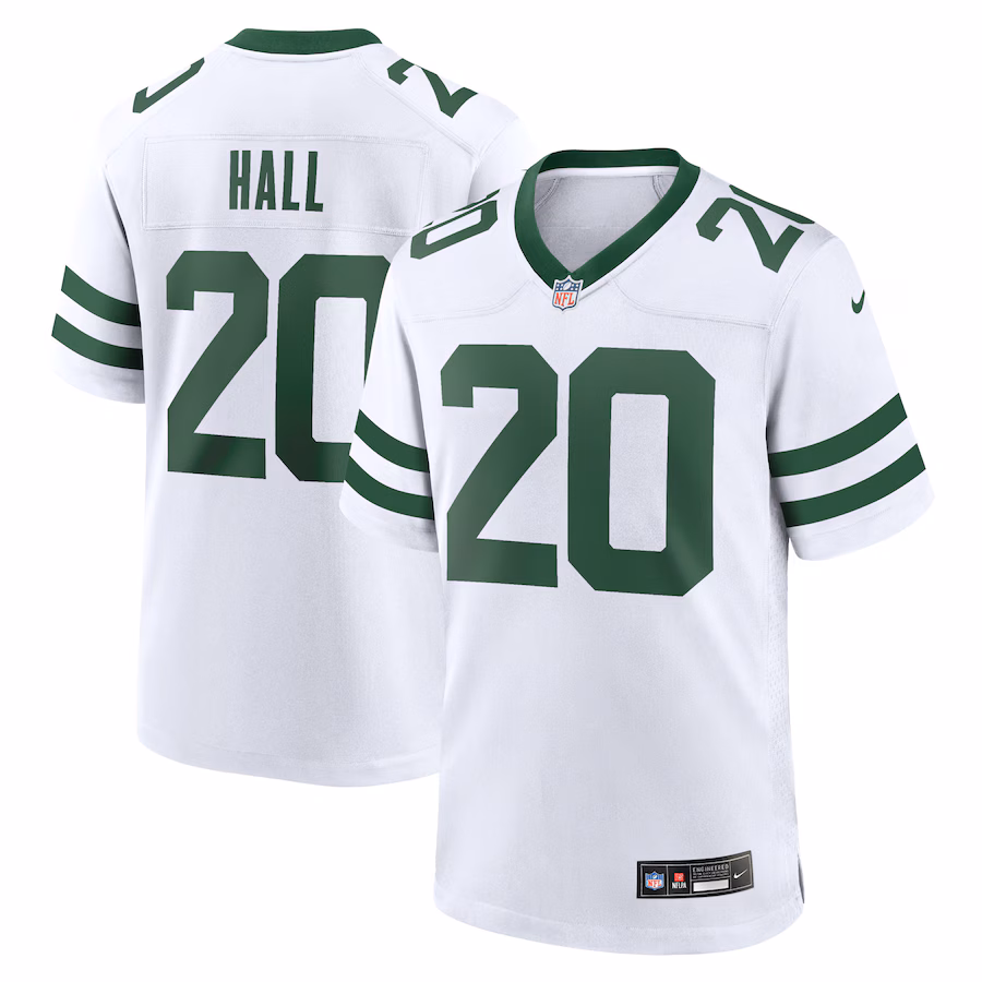 Men's New York Jets Breece Hall Nike Legacy White Game Jersey - SUjersey01