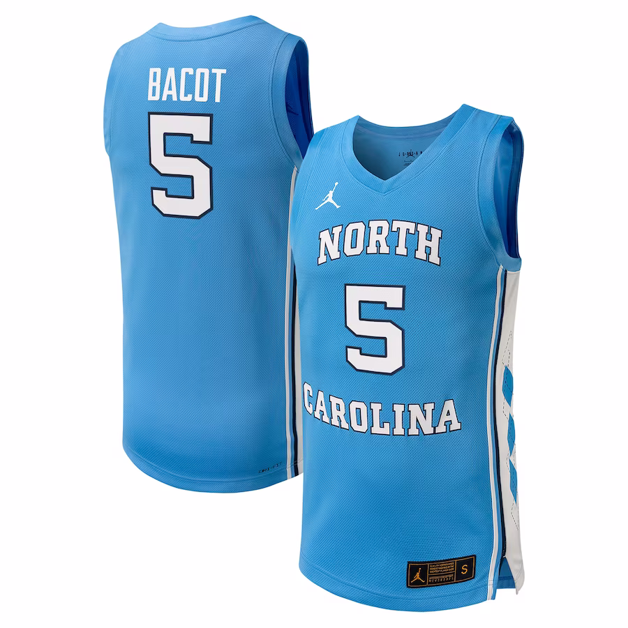 Armando Bacot North Carolina Tar Heels Jordan Brand NIL Basketball Replica Player Jersey - Carolina Blue - SUjersey01
