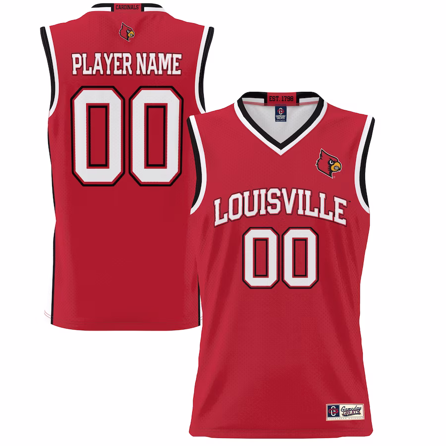 Louisville Cardinals GameDay Greats Unisex  Lightweight NIL Pick-A-Player Basketball Jersey - Red - SUjersey01