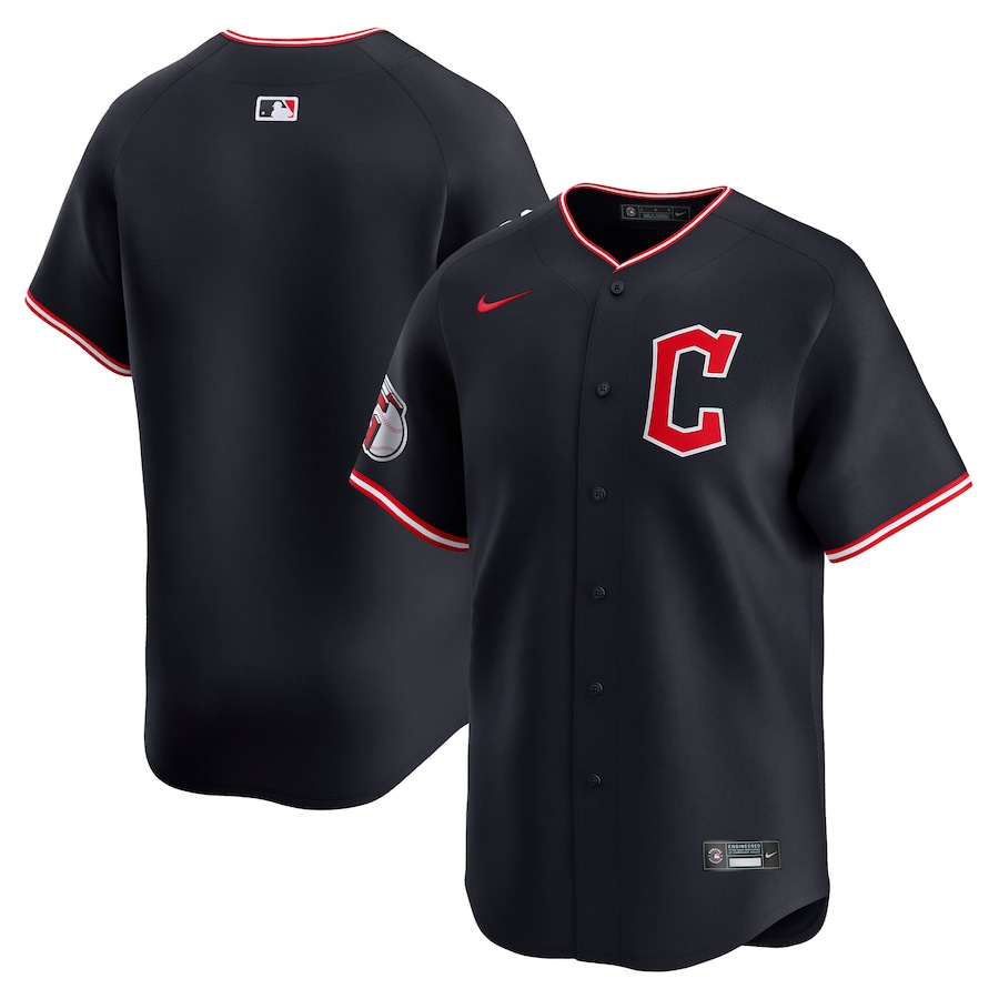 Men's Cleveland Guardians Nike Navy Alternate Limited Jersey - SUjersey01