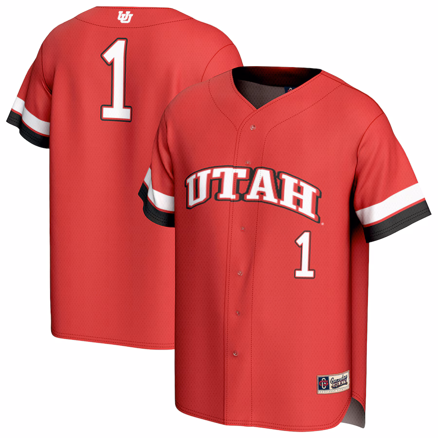 Youth GameDay Greats #1 Red Utah Utes Lightweight Collegiate Baseball Fashion Jersey - SUjersey01