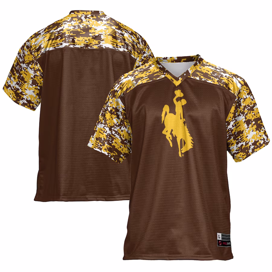 Wyoming Cowboys GameDay Greats Football Jersey - Brown - SUjersey01