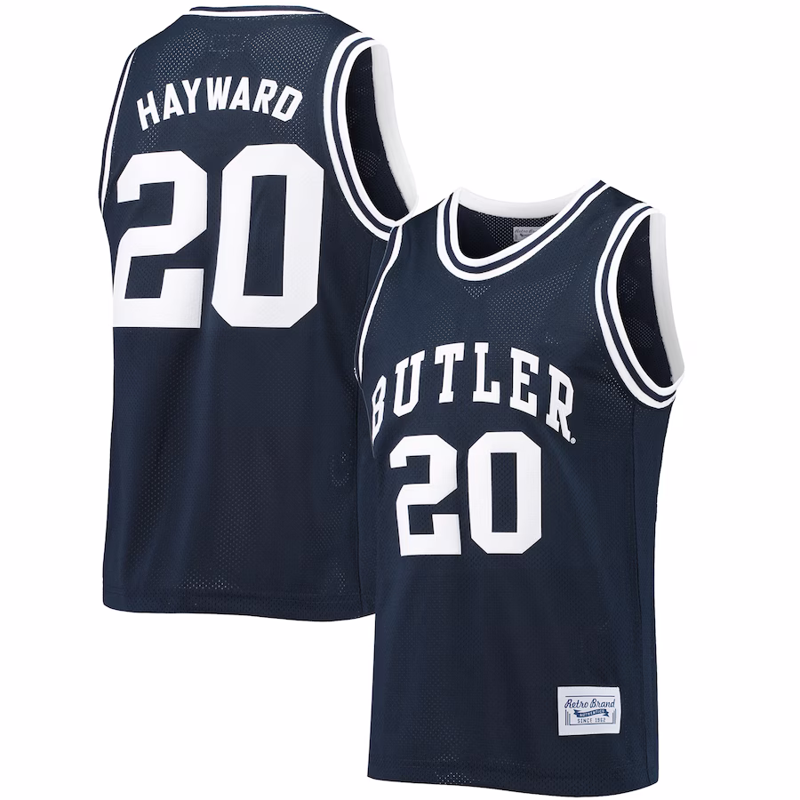 Gordon Hayward Butler Bulldogs Original Retro Brand Commemorative Classic Basketball Jersey - Navy - SUjersey01