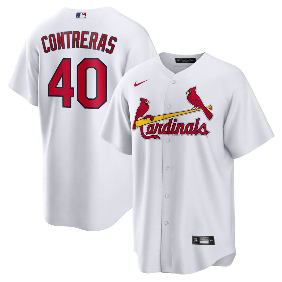 Men's St. Louis Cardinals Willson Contreras Nike White Home Official Replica Player Jersey - SUjersey01