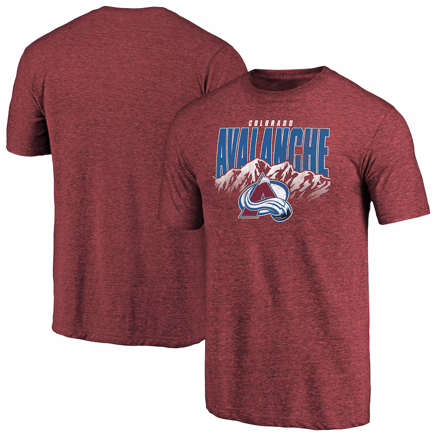 Men's Colorado Avalanche Burgundy Hometown Collection Tri-Blend T-Shirt - SUjersey01