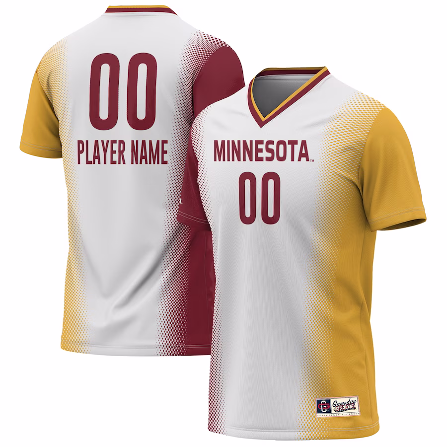 Minnesota Golden Gophers GameDay Greats Youth Lightweight Pick-A-Player NIL Women's Soccer Jersey - White - SUjersey01