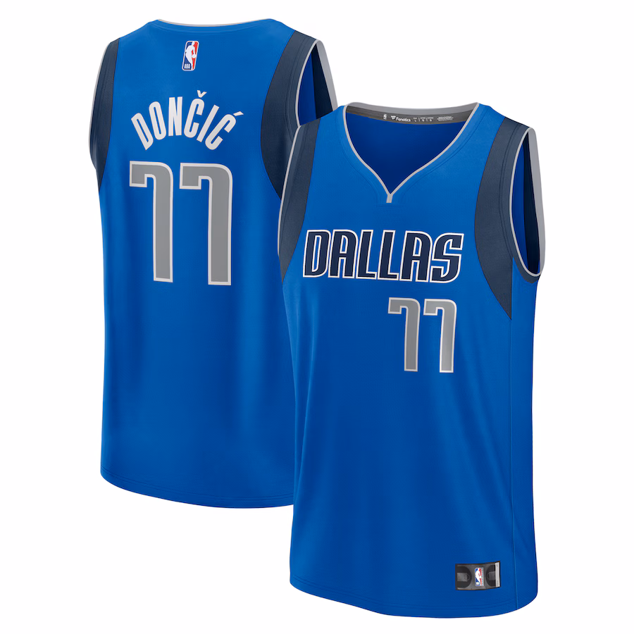 Men's Dallas Mavericks Luka Dončić Fanatics Blue Fast Break Replica Player Jersey - Icon Edition - SUjersey01
