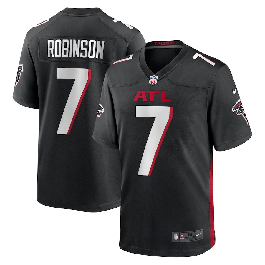Men's Atlanta Falcons Bijan Robinson Nike Black Game Jersey - SUjersey01