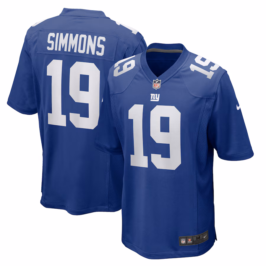 Men's New York Giants Isaiah Simmons Nike  Royal Team Game Jersey - SUjersey01