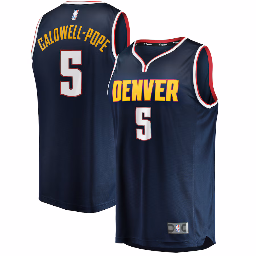 Men's Denver Nuggets Kentavious Caldwell-Pope Fanatics Navy Fast Break Replica Jersey - Icon Edition - SUjersey01