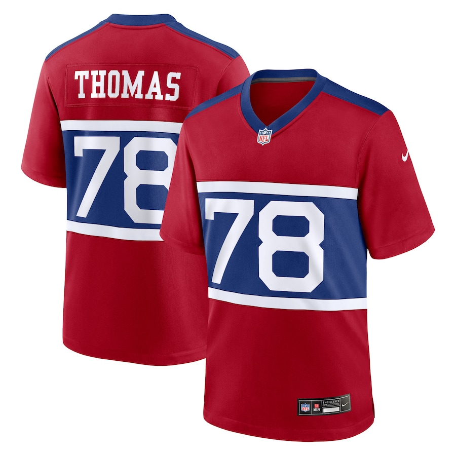 Men's New York Giants Andrew Thomas Nike Century Red Alternate Player Game Jersey - SUjersey01
