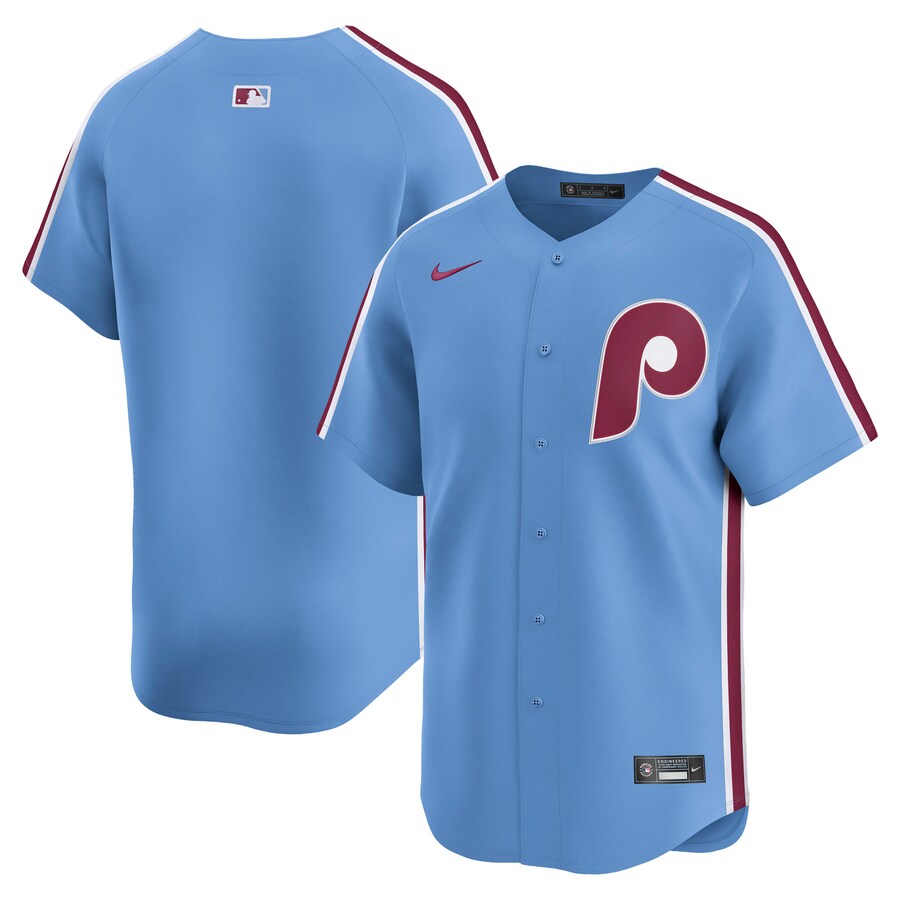 Men's Philadelphia Phillies Nike Light Blue Alternate Limited Jersey - SUjersey01