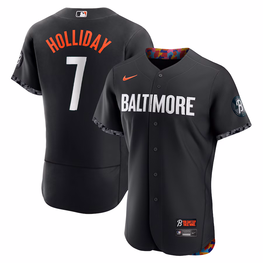 Men's Baltimore Orioles Jackson Holliday Nike Black City Connect Authentic Player Jersey - SUjersey01
