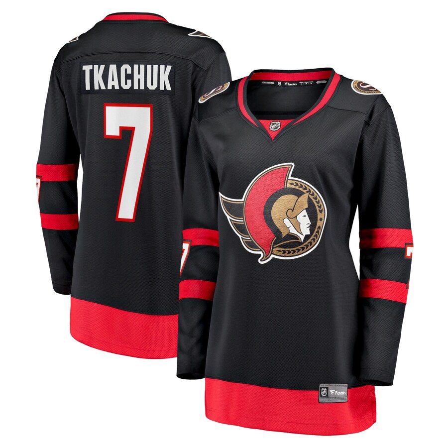 Women's Ottawa Senators Brady Tkachuk Fanatics Branded Black Home 2020/21 Premier Breakaway Player Jersey - SUjersey01