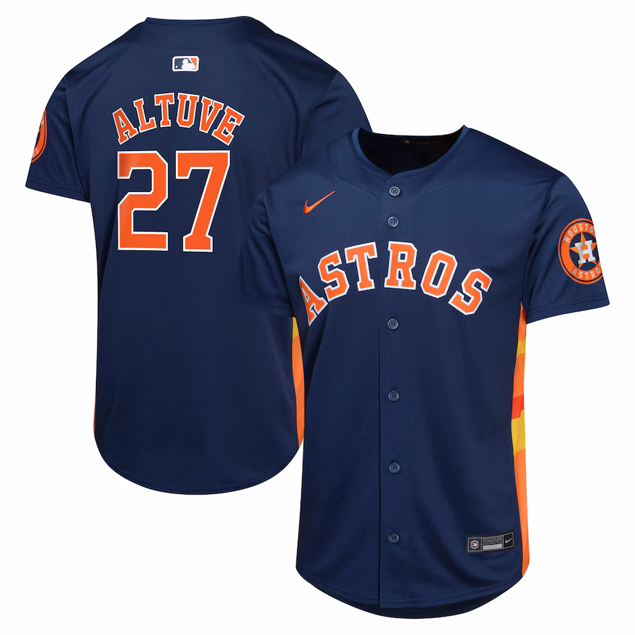 Youth Houston Astros Jose Altuve Nike Navy Alternate Limited Player Jersey - SUjersey01