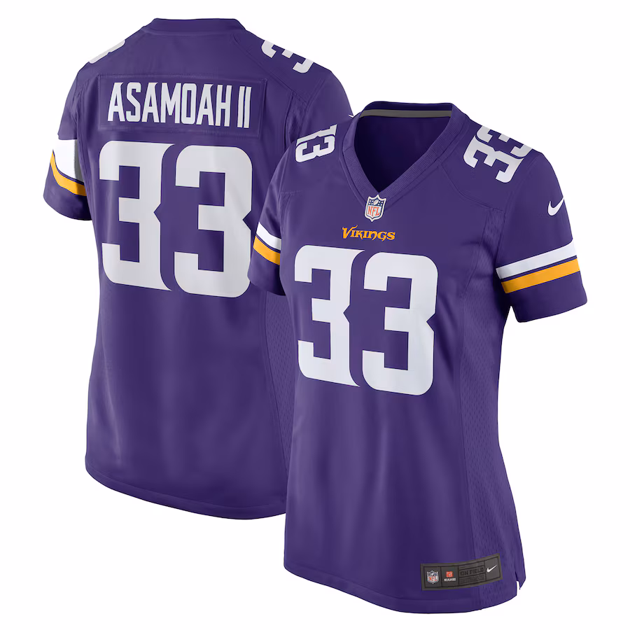 Women's Minnesota Vikings Brian Asamoah Nike Purple Player Game Jersey - SUjersey01