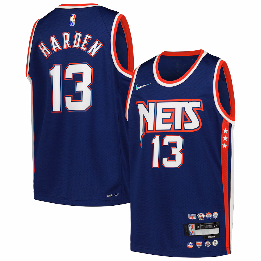 Youth Brooklyn Nets James Harden Nike Navy Swingman Jersey - City Edition - SUjersey01
