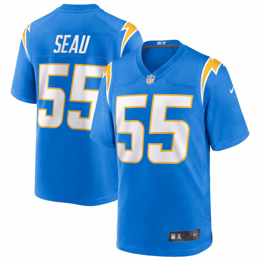 Men's Los Angeles Chargers Junior Seau Nike Powder Blue Game Retired Player Jersey - SUjersey01