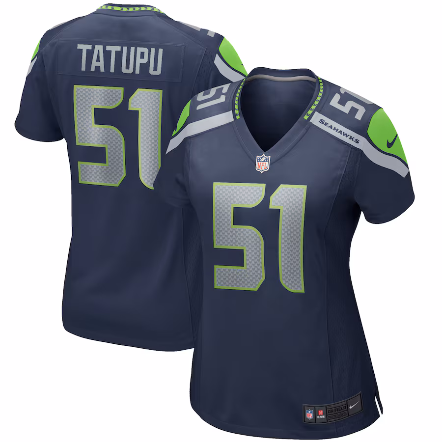 Women's Seattle Seahawks Lofa Tatupu Nike College Navy Game Retired Player Jersey - SUjersey01