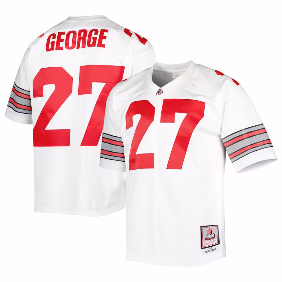 Eddie George Ohio State Buckeyes Mitchell & Ness Authentic Jersey - White - SUjersey01