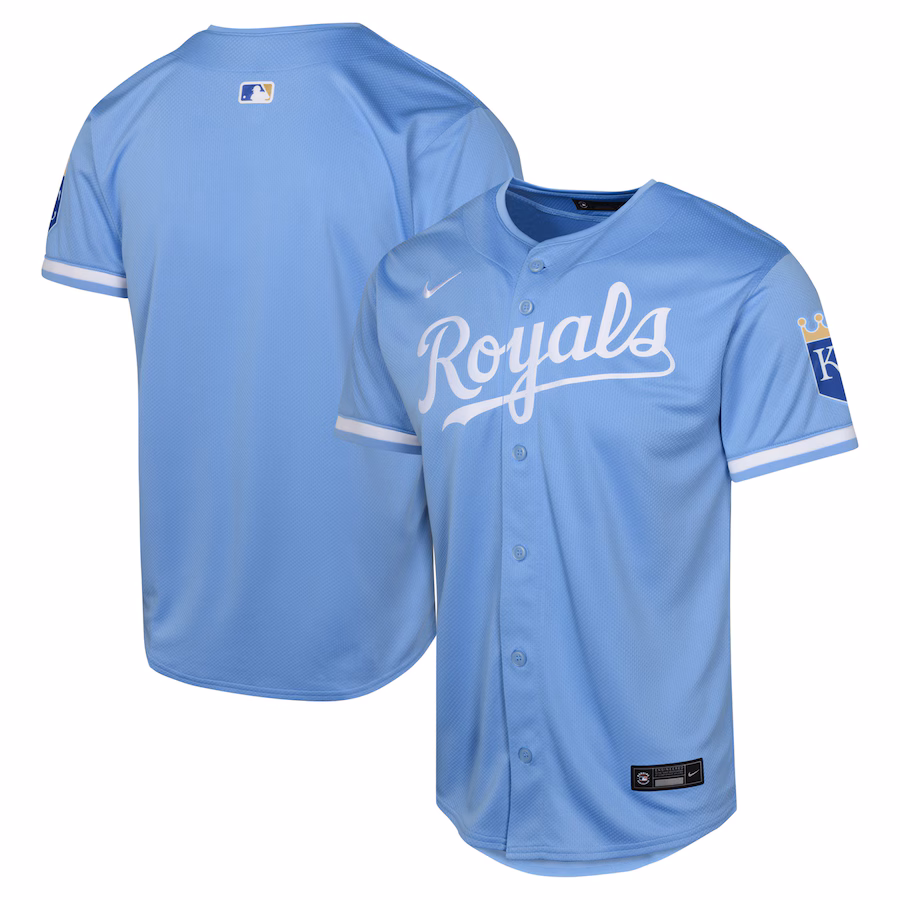 Youth Kansas City Royals NikeLight  Blue Alternate Limited Jersey - SUjersey01