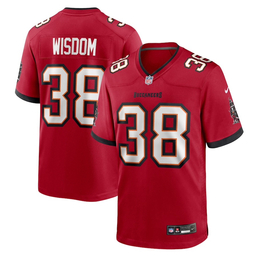 Men's Tampa Bay Buccaneers Rashad Wisdom Nike Red Team Game Jersey - SUjersey01