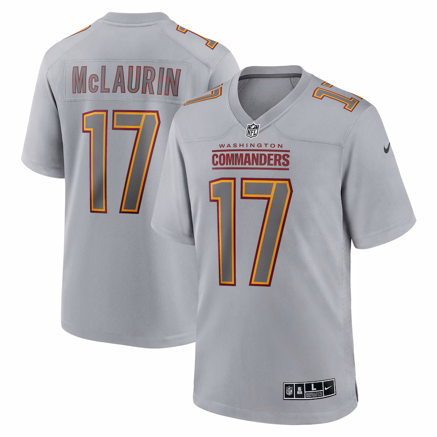 Men's Washington Commanders Terry McLaurin Nike Gray Atmosphere Fashion Game Jersey - SUjersey01