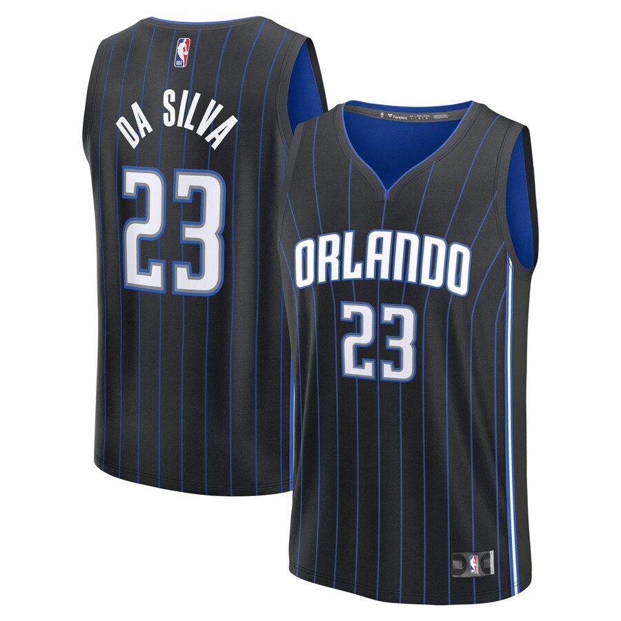 Men's Orlando Magic Tristan da Silva Fanatics Black 2024 NBA Draft Fast Break Player Jersey - Icon Edition - SUjersey01