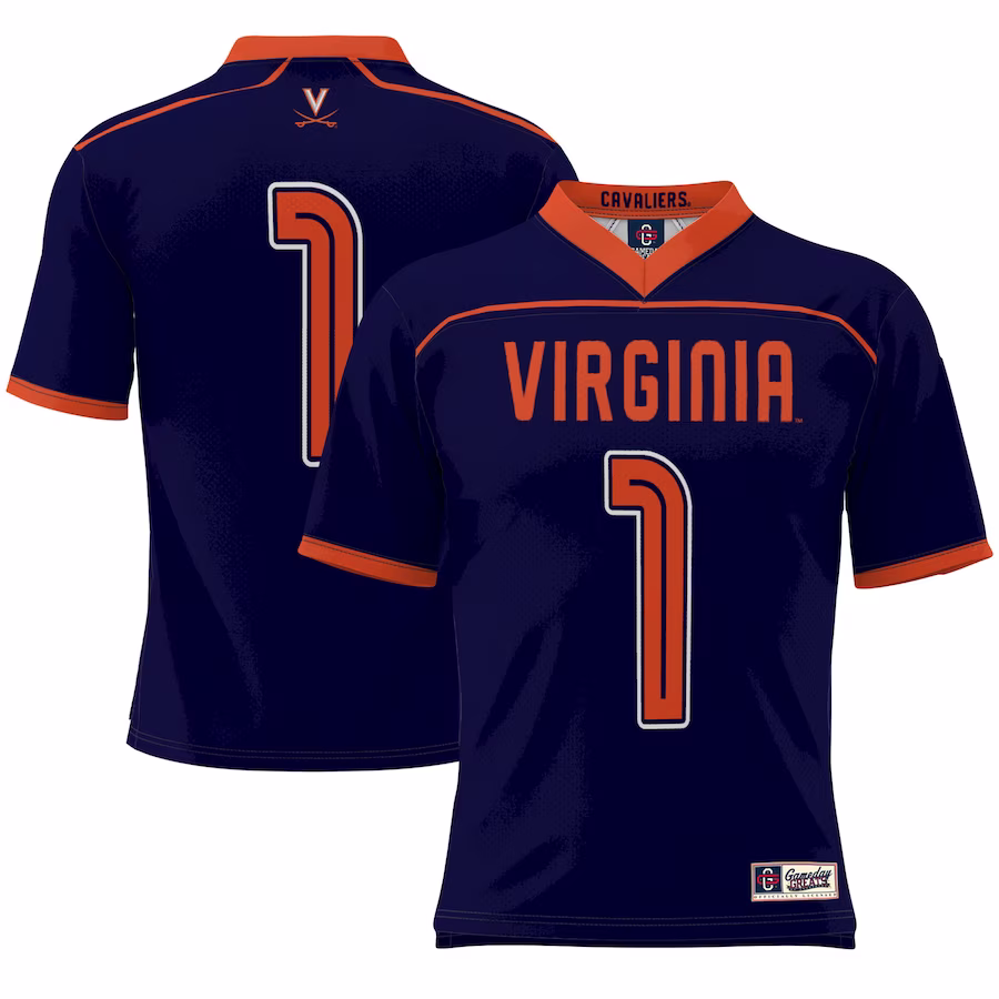 #1 Virginia Cavaliers GameDay Greats Lightweight Lacrosse Jersey - Navy - SUjersey01