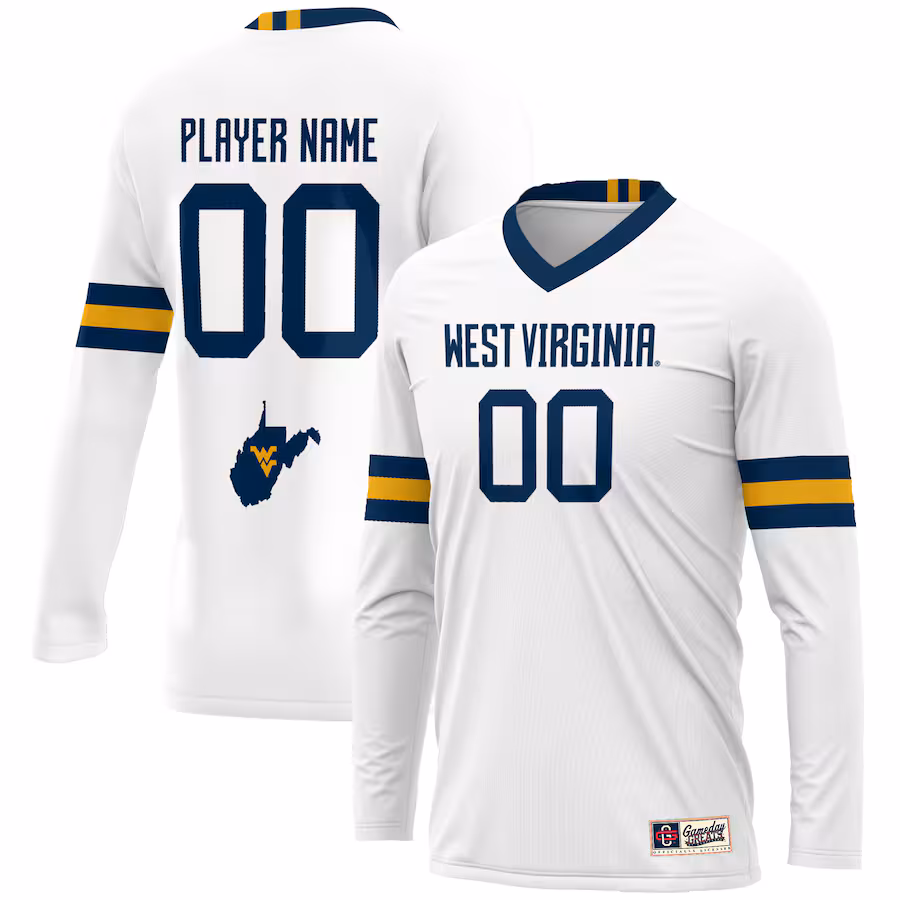 West Virginia Mountaineers GameDay Greats Unisex NIL Pick-A-Player Lightweight Volleyball Jersey - White - SUjersey01