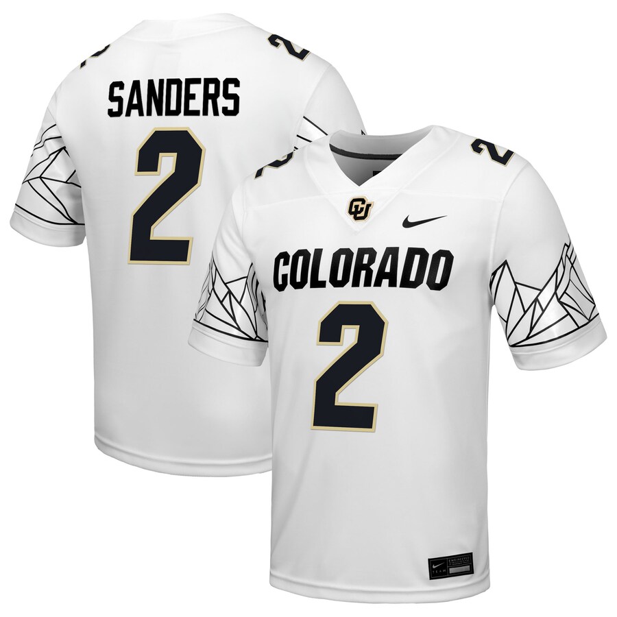 Men's Nike Shedeur Sanders White Colorado Buffaloes Alumni Game Jersey - SUjersey01