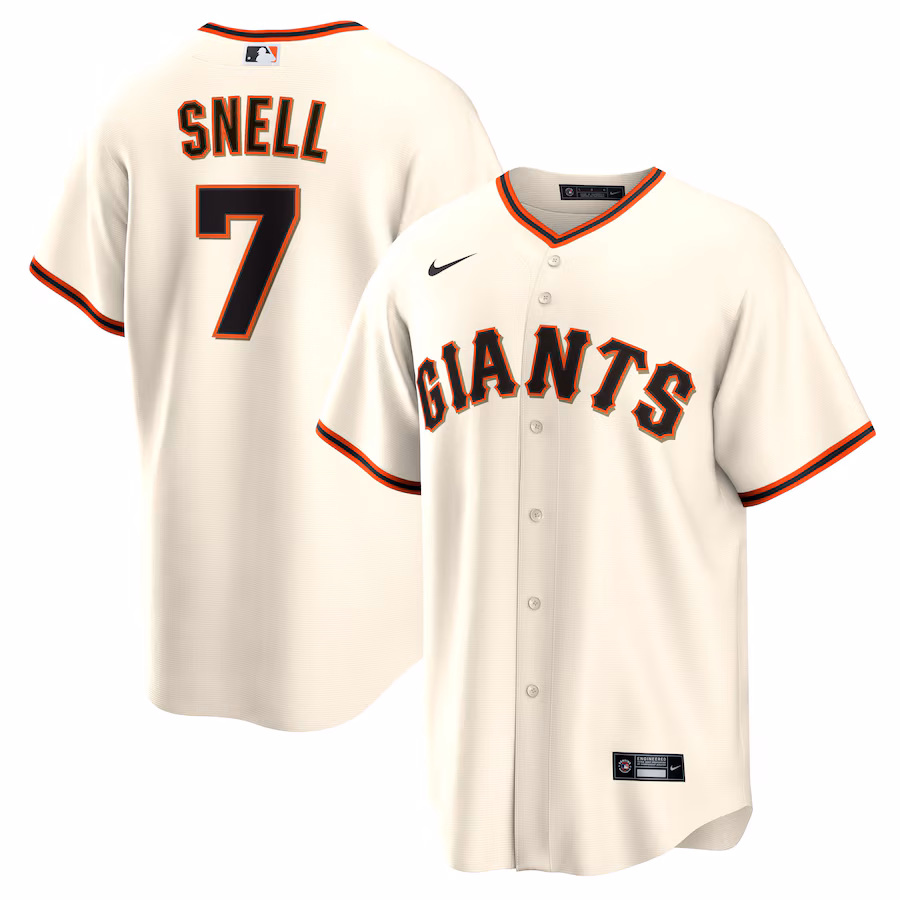 Men's San Francisco Giants Blake Snell Nike Cream Home Replica Jersey - SUjersey01